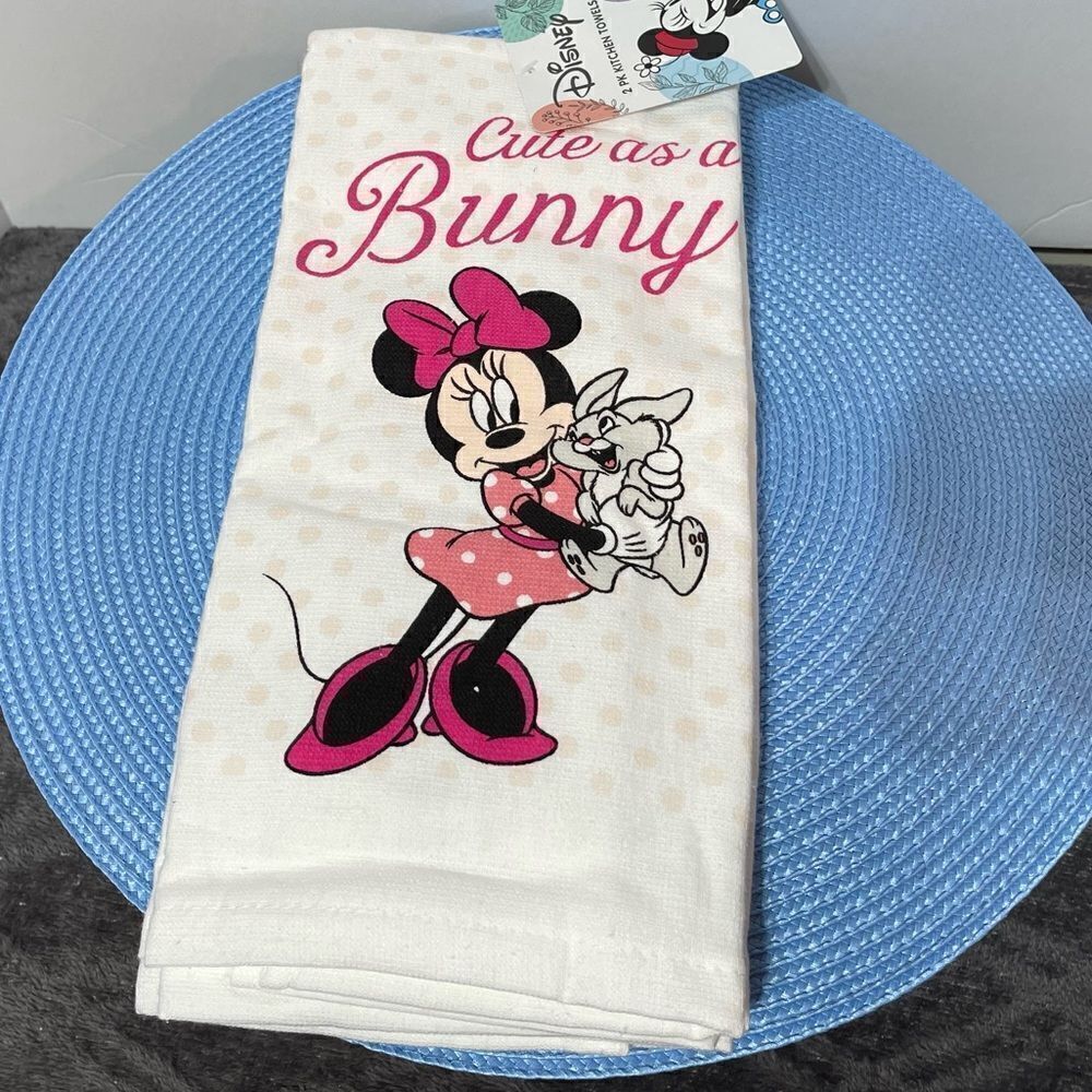 Disney Minnie Mouse and Thumper Kitchen Towels set of 2 NWT